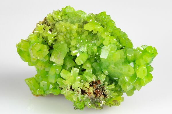 An apple-green Pyrmorphite specimen from the Daoping Mine in China.